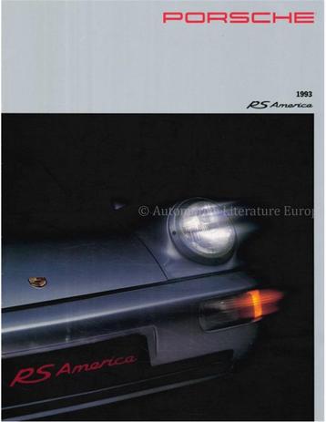 1993 PORSCHE 911 RS AMERICA BROCHURE ENGELS (USA) beschikbaar voor biedingen