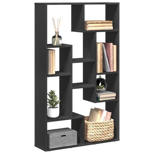 vidaXL Boekenkast 72x20x120 cm bewerkt hout zwart, Huis en Inrichting, Kasten | Boekenkasten, Nieuw, Overige houtsoorten, Verzenden