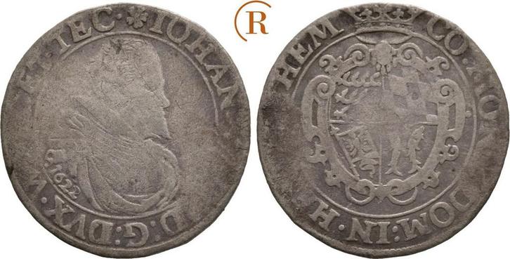 Kipper 24 Kreuzer Stuttgart 1622 Wuerttemberg: Johann Fri..., Postzegels en Munten, Munten | Europa | Niet-Euromunten, Verzenden