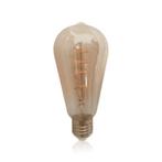 LED FILAMENT E27 EDISON DIMBAAR AMBER 6W, Nieuw