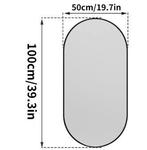 Ovale Wandspiegel met Zwart Metalen Frame voor Badkamer, Verzenden, Nieuw