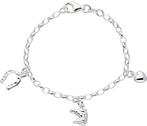 Lilly bedelarmband - paard - hoefijzer - hart - 16 cm -, Verzenden, Nieuw