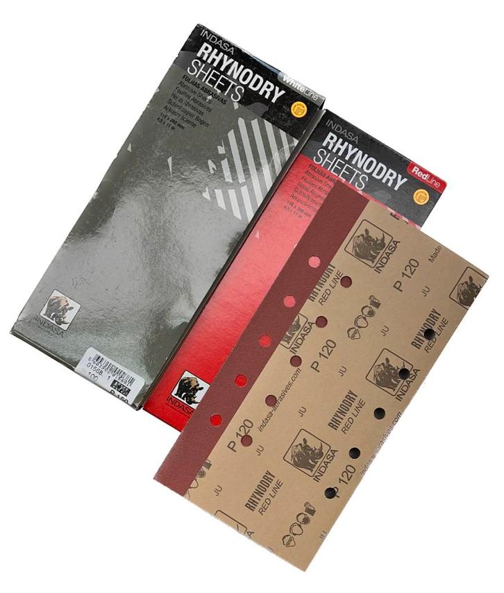 Indasa RED LINE/WHITE LINE Rhynalox/Rhynadry vellen schuurpa, Doe-het-zelf en Verbouw, Schildersmaterialen, Nieuw, Ophalen of Verzenden