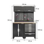 Gereedschapskasten set wandlengte 136 cm. tweedeurs kast,, Ophalen of Verzenden, Nieuw