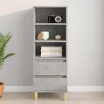 vidaXL buffetkast 40x36x110 cm bewerkt hout betongrijs, Minder dan 50 cm, Verzenden, 100 tot 150 cm, Nieuw