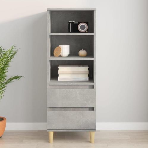 vidaXL buffetkast 40x36x110 cm bewerkt hout betongrijs, Huis en Inrichting, Kasten | Buffetkasten, 25 tot 50 cm, Nieuw, Overige houtsoorten