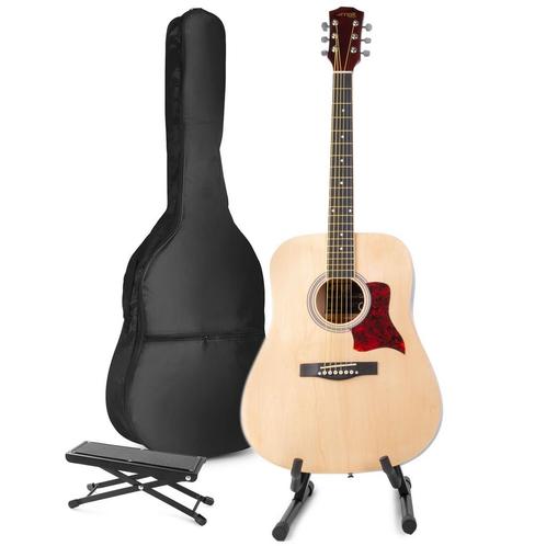 MAX SoloJam Western akoestische gitaar met gitaarstandaard e, Muziek en Instrumenten, Snaarinstrumenten | Gitaren | Akoestisch