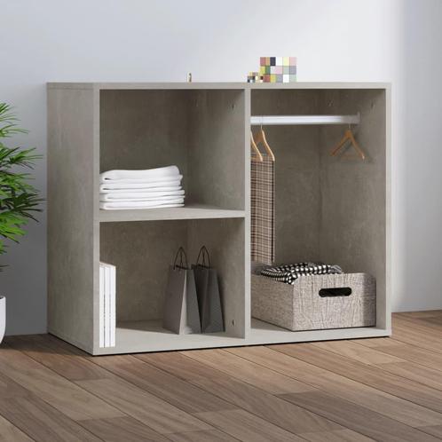vidaXL Kledingkast 80x40x65 cm bewerkt hout betongrijs, Huis en Inrichting, Kasten | Overige, Nieuw, Verzenden