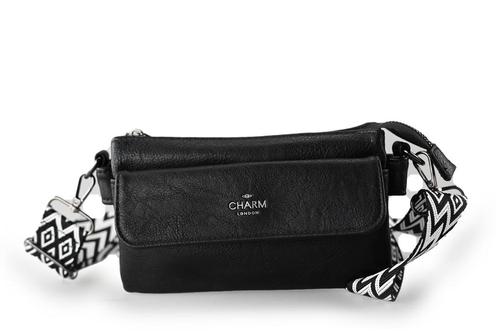 Charm London Tas Zwart | 10% extra korting, Sieraden, Tassen en Uiterlijk, Tassen | Damestassen, Zwart, Zo goed als nieuw, Verzenden