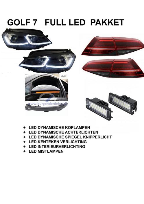 VW Golf 7 Volledig Led Dynamische Lampen Ombouwpakket, Auto-onderdelen, Verlichting, Nieuw, Volkswagen, Ophalen of Verzenden