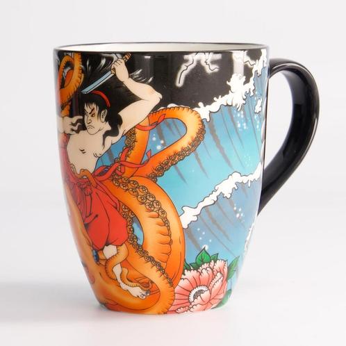 Mok Yakuza Octopus 340ml – porselein, vaatwasserbestendig, Huis en Inrichting, Keuken | Servies, Kop(pen) en/of Schotel(s), Nieuw