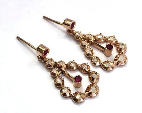 Zonder Minimumprijs - Oorbellen - 9 kt. Roségoud, Zilver -, Sieraden, Tassen en Uiterlijk, Oorbellen