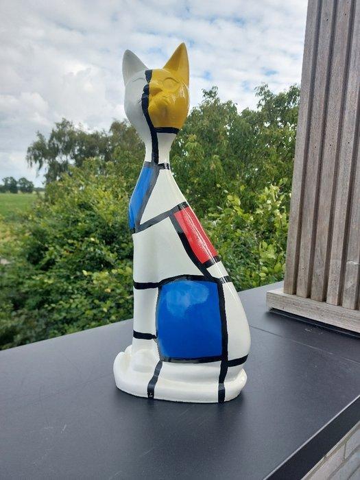 Beeld, Garden statue - Cat - different color - 58 cm -, Antiek en Kunst, Curiosa en Brocante