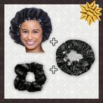 SATIN SET - Bescherm je haar & keep it dry - Zwarte Satijnen, Nieuw, Ophalen of Verzenden