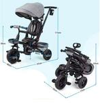 6-in-1 Kinderdriewieler met Duwstang en Zonnescherm, Verzenden, Nieuw