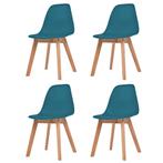 vidaXL Eetkamerstoelen 4 st kunststof turquoise, Verzenden, Nieuw