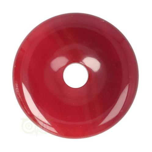 Carneool Donut hanger Nr 11 - Ø 4 cm, Sieraden, Tassen en Uiterlijk, Edelstenen, Nieuw, Verzenden