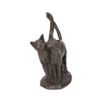 Beeldje - Cuddling cats in love - Brons