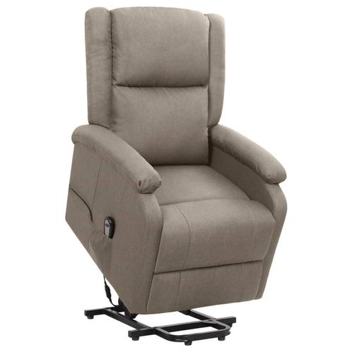 vidaXL Sta-op-stoel stof taupe, Huis en Inrichting, Fauteuils, Nieuw, Verzenden