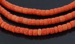 Ketting - 14 karaat Geel goud Bloedkoraal - Bloedkoraal -, Sieraden, Tassen en Uiterlijk, Antieke sieraden