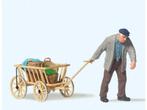 Preiser 45109 Bauer. Leiterwagen ziehend 1:22,5 (Figuren), Hobby en Vrije tijd, Modelbouw | Figuren en Diorama's, Ophalen of Verzenden