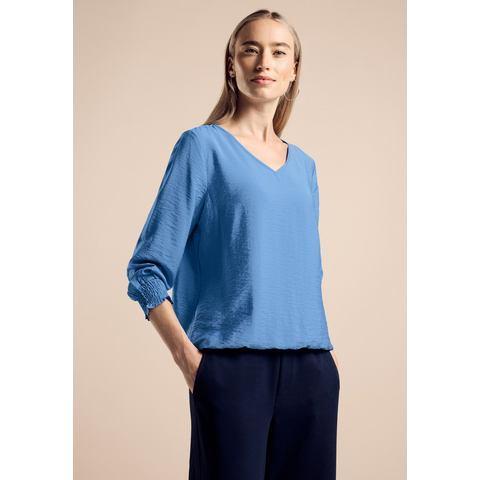 STREET ONE Blouse met lange mouwen glanzend met smock-detail, Kleding | Dames, Blouses en Tunieken, Nieuw, Verzenden