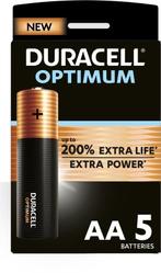 Duracell Optimum Alkaline AA-batterijen, 1,5V LR06 MX1500, 5, Audio, Tv en Foto, Accu's en Batterijen, Nieuw, Verzenden