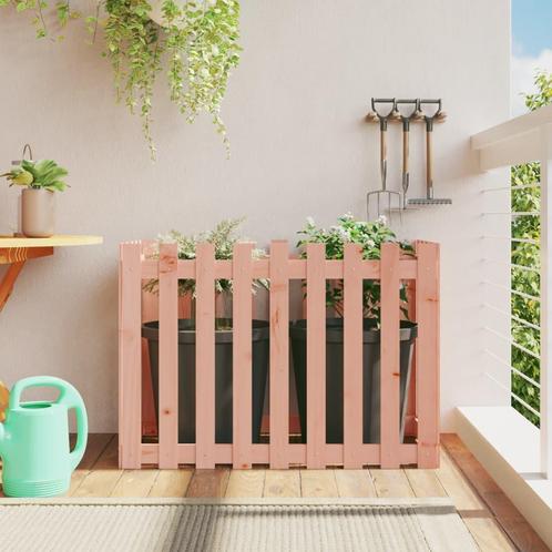 vidaXL Plantenbak verhoogd hekontwerp 100x50x70 cm massief, Tuin en Terras, Bloembakken en Plantenbakken, 100 cm of meer, Nieuw