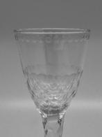 Wijnglas - Facet gesneden Engels wijnglas 1770-1780 -