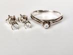 Zonder Minimumprijs - 2-delige sieradenset Zilver - 0.25ct., Sieraden, Tassen en Uiterlijk, Antieke sieraden