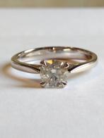 Ring - 14 karaat Witgoud Diamant  (Natuurlijk), Sieraden, Tassen en Uiterlijk, Antieke sieraden