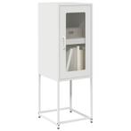 vidaXL Dressoir 36x39x107 cm koudgewalst staal wit, Verzenden, Nieuw, Metaal