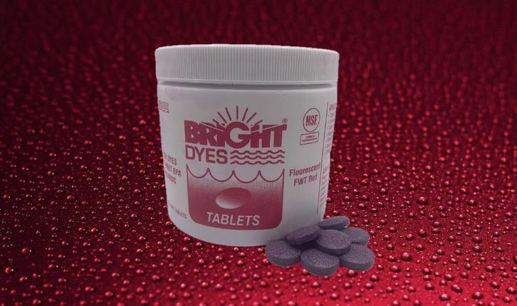 Lekdetectie | lekkage | rode  kleurstof tablet, Doe-het-zelf en Verbouw, Overige Doe-het-zelf en Verbouw, Nieuw, Verzenden