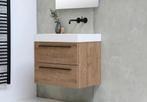 MOMENTO Wastafel met enkele wasbak in polystone of quartz |, Verzenden, Nieuw, Wastafelkast