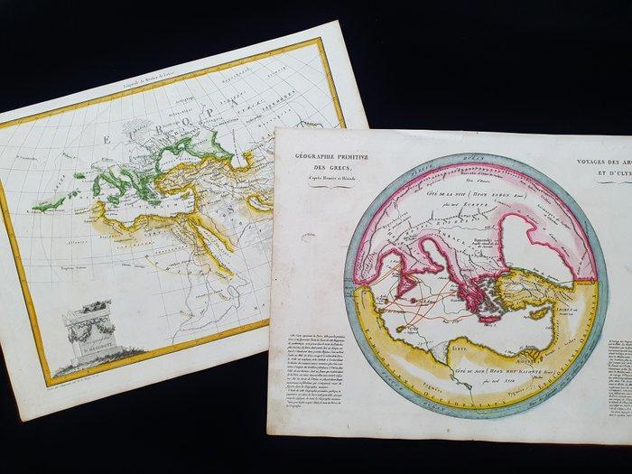 World Map - [LOT van 2] - Azië / Afrika / Azië; Pierre M., Boeken, Atlassen en Landkaarten