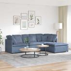 vidaXL Modulaire bank met voetenbank en kussens corduroy, Verzenden, Nieuw, Stof