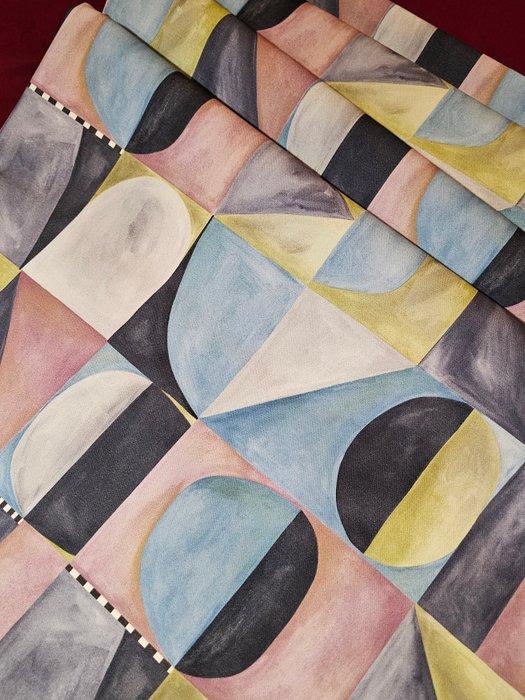 Katoen zwaar gekamd velours-effect - Abstract ontwerp -, Antiek en Kunst, Antiek | Kleden en Textiel