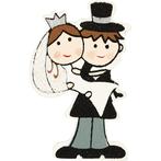 Bruidspaar, H: 50 mm, 4 stuk/ 1 doos, Nieuw