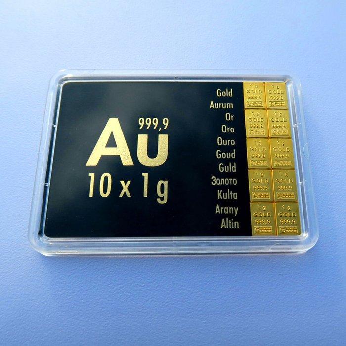 10 gram - Goud .999 - ESG / Valcambi SA - Met certificaat, Postzegels en Munten, Edelmetalen en Baren