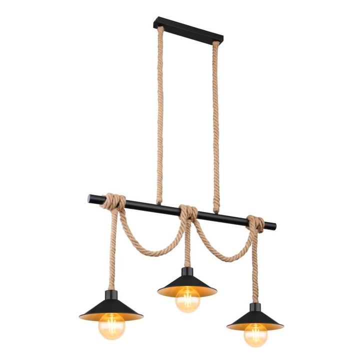 Hanglamp DIANA 22.0 cm 3-lichts Zwart, Huis en Inrichting, Lampen | Hanglampen, Nieuw, Metaal, 75 cm of meer, Ophalen of Verzenden