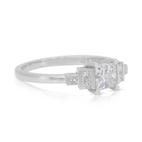 Ring - 18 karaat Witgoud - 0.75ct. tw. Diamant (Natuurlijk), Sieraden, Tassen en Uiterlijk, Ringen