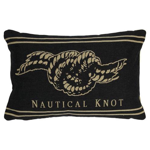 gobelin kussen antraciet nautical knot 30x45cm*, Huis en Inrichting, Woonaccessoires | Overige, Verzenden