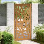 vidaXL Poort met lichtontwerp 105x205 cm weervast staal, Tuin en Terras, Tuinpoorten, Verzenden, Nieuw
