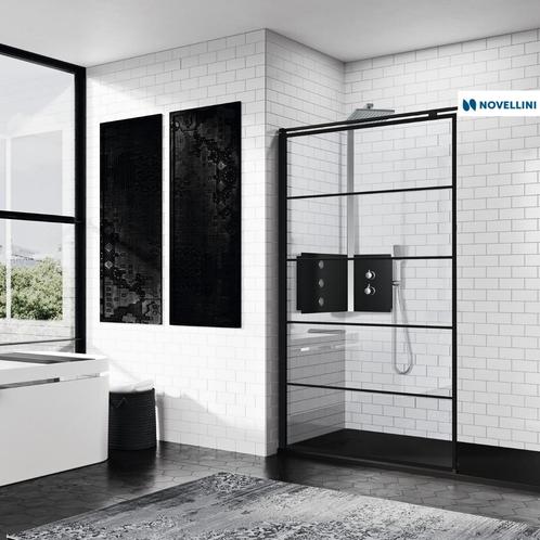 Inloopdouche Novellini Kuadra H Stripes 80x200 cm Helder, Doe-het-zelf en Verbouw, Sanitair, Douche, Nieuw, Ophalen of Verzenden