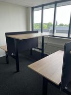 Refurbished Ahrend Duo Zit Sta Bureaus - Optie Tussenwand, Huis en Inrichting, Verzenden, In hoogte verstelbaar, Zo goed als nieuw
