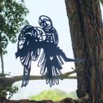 Tuindecoratie twee papegaaien | 26.5 cm x 23.5 cm, Tuin en Terras, Verzenden, Nieuw