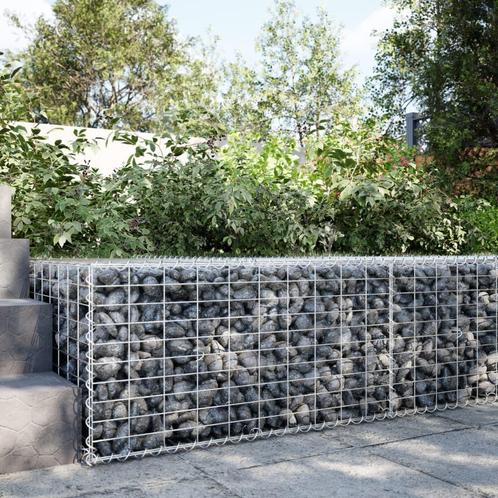 vidaXL Schanskorf 100x100x50 cm gegalvaniseerd ijzer, Tuin en Terras, Bloembakken en Plantenbakken, Nieuw, Metaal, Verzenden