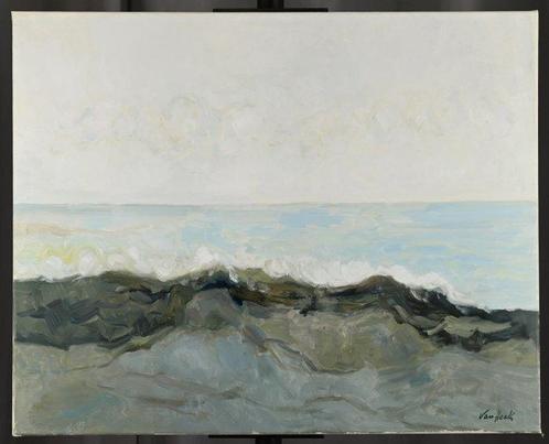 Arthur Van Hecke (1924-2003) - Marine bleue, Antiek en Kunst, Kunst | Schilderijen | Klassiek