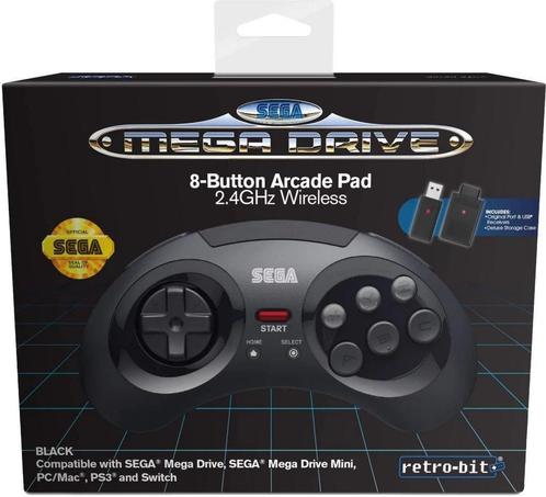 Retro-Bit SEGA Mega Drive 8-Button 2.4G Wireless, Spelcomputers en Games, Games | Pc, Verzenden