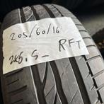 2 x Bridgestone Turanza 205-60-16 RFT Zomerbanden 6,5mm, Gebruikt, 16 inch, Band(en), Personenwagen